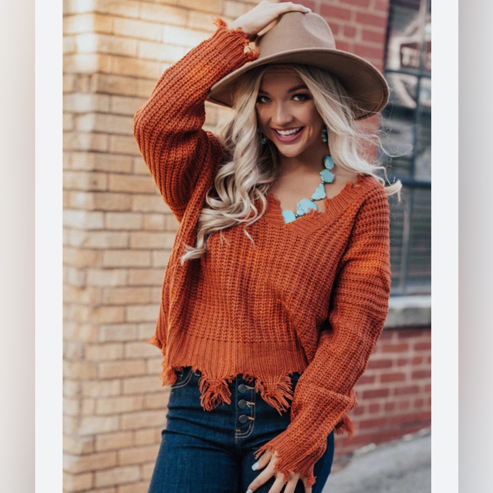 Miracle Distressed Knit Sweater size S/M